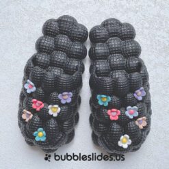 Flor Diseño Negro Bubble Slides