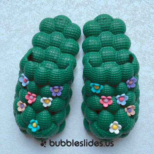 Flor Diseño Verde Bubble Slides