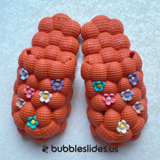 Blossom Design Orange Bubble Slides