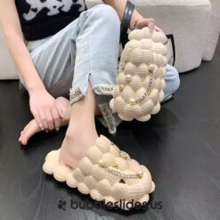Bubble Slides Edizione bianca decorata con perle personalizzate