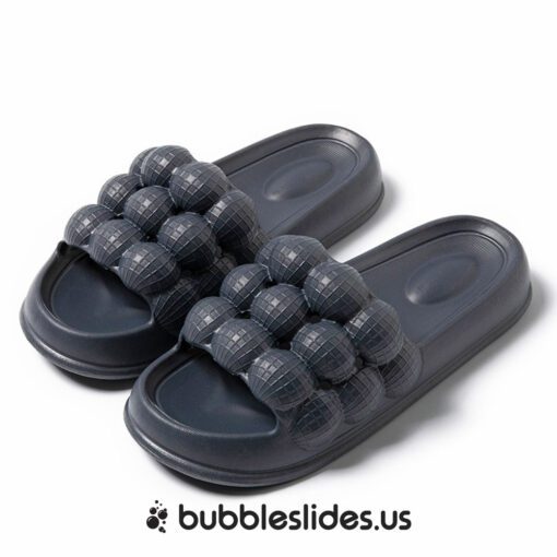 Grey Bubble Slides Bathroom Non-Slip