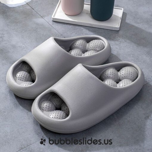 Grey Bubble Slides Pelota de Masaje Edición Antideslizante