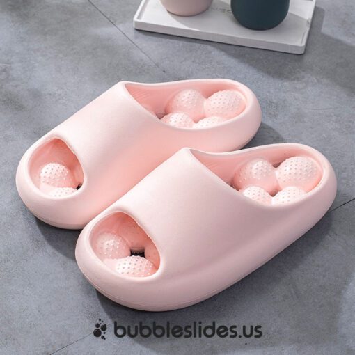 Rosa Bubble Slides Massageball Rutschfeste Edition