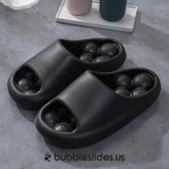 Black Bubble Slides Massage Ball Non-Slip Edition
