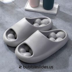 Grey Bubble Slides Massage Ball Non-Slip Edition